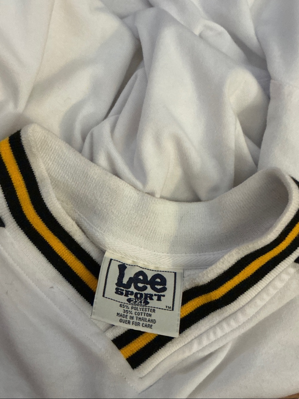 Vintage Lee Sport Pittsburgh Steelers White Long Sleeve Pullover Size 2XL - Picture 3 of 5